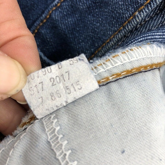 Vintage Levi Strauss 517 Blue Jeans Size 34 x 32 USA Made Bootcut Dark Wash - Picture 12 of 12